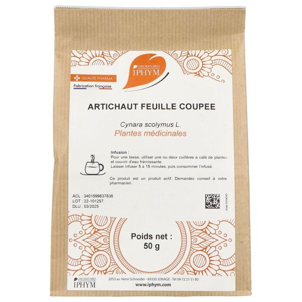 ARTICHAUT IPHYM Feuille d'artichaut coupée, vrac, sac 50 g