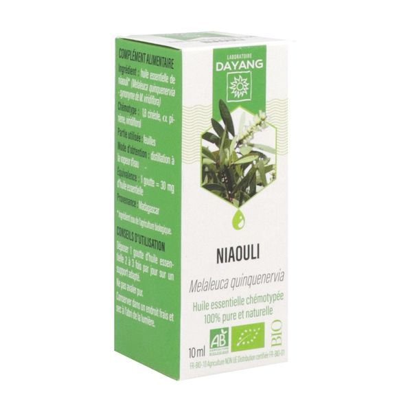 DAYANG HUILE ESSENTIELLE BIO Huile essentielle, complément alimentaire à base de niaouli HECT, fl 10 ml