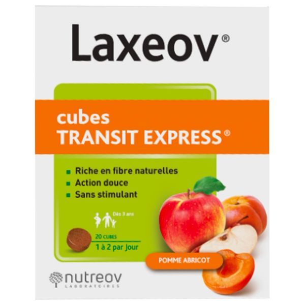 Laxeov Pomme Abricot (Cubes Laxatifs Type Pate De Fruit) 20