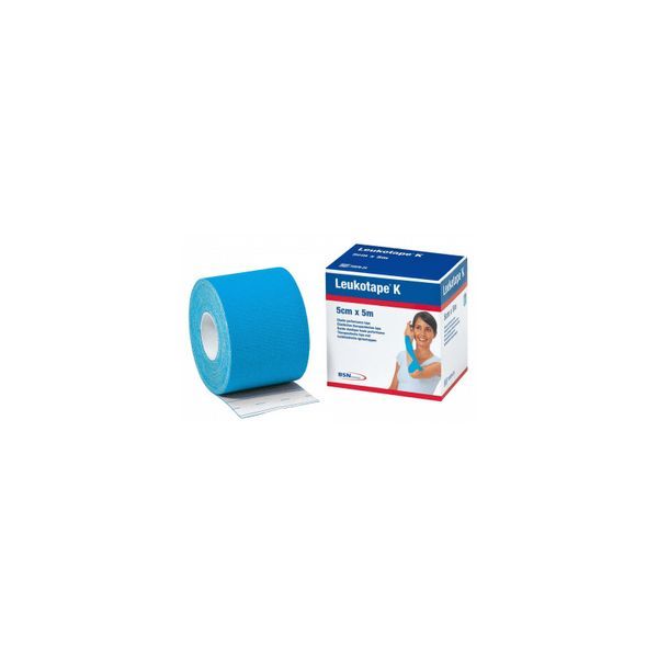 Leukotape K Bande Taping de Kinésiologie Bleue 5 cm x 5 cm