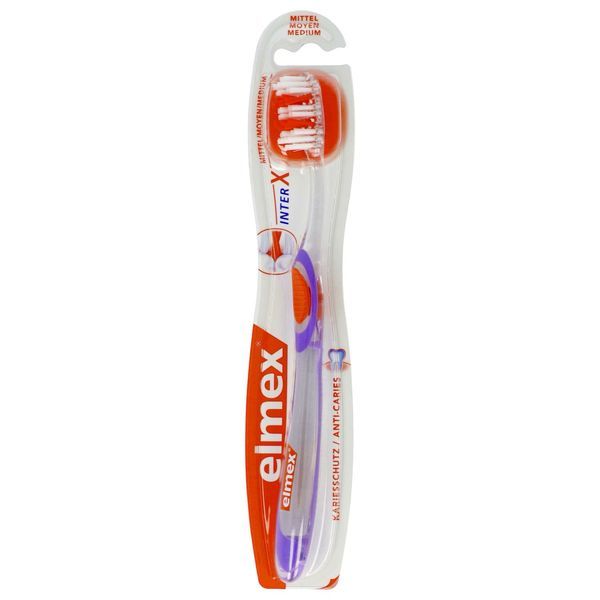 ELMEX ANTICARIES INTERX BROSSE A DENTS Brosse à dents 5 rangs, tête standard, médium, unité
