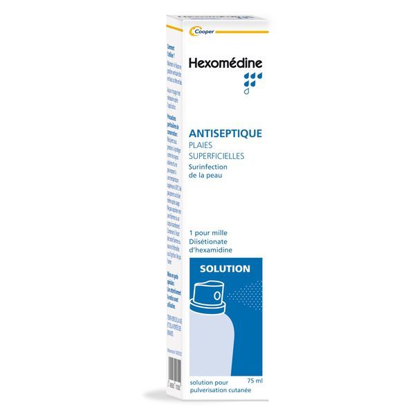 Hexomedine 1 Pour Mille (Di-Isetionate D'Hexamidine) Solution Pour Pulverisation Cutanee 75 Ml En Flacon Pressurise