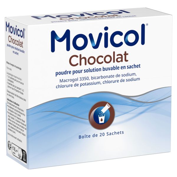 Movicol Chocolat (Macrogol 3350) Poudre Pour Solution Buvable En Sachets B/20