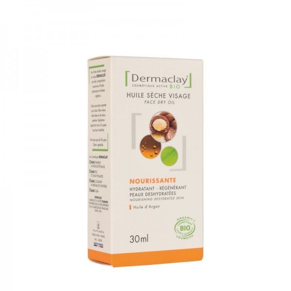 Dermaclay - Huile sèche visage Peaux matures (Argan) Bio - 30 ml