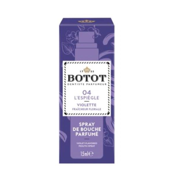 BOTOT L'ESPIEGLE 04 SPRAY DE BOUCHE PARFUME Spray de bouche parfumé à la violette (violet), spray 15 ml