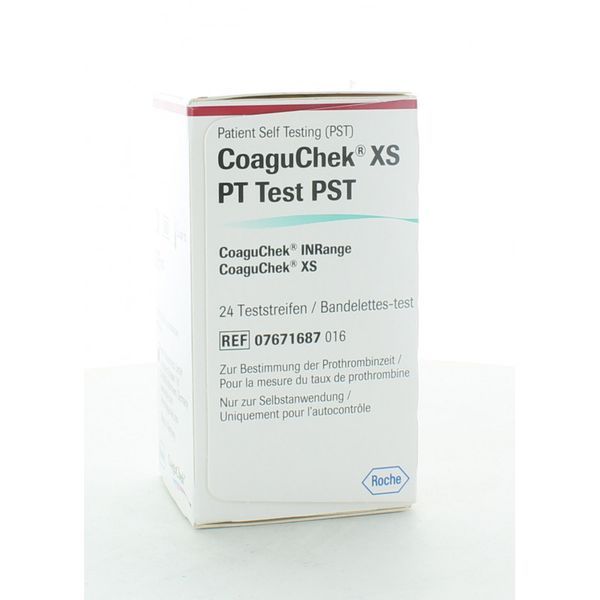 COAGUCHEK XS PT TEST PST 24 bandelettes