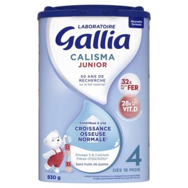 GALLIA CALISMA JUNIOR 4 Aliment lacté en poudre pour enfant en bas âge, bt 900 g