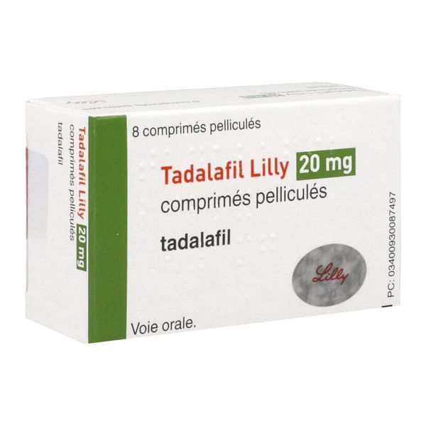 TADALAFIL COMPRIME PELICULE 20 MG BOITE DE 8