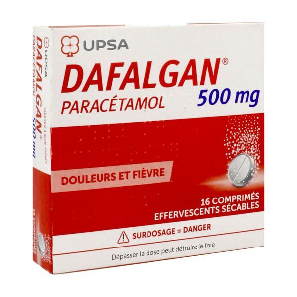 DAFALGAN Comprimé effervescent sécable 500 mg, boîte 16