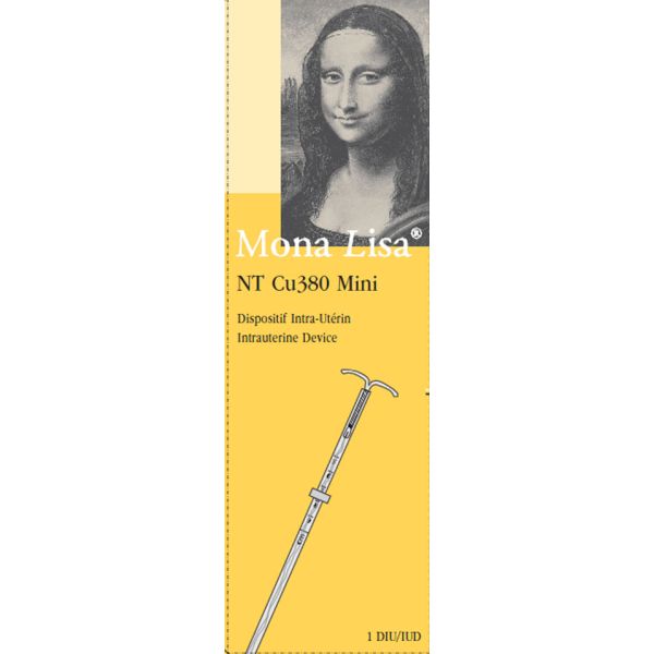 MONA LISA NT CU 380 MINI DIU cuprocontraceptif radio-opaque en forme de T