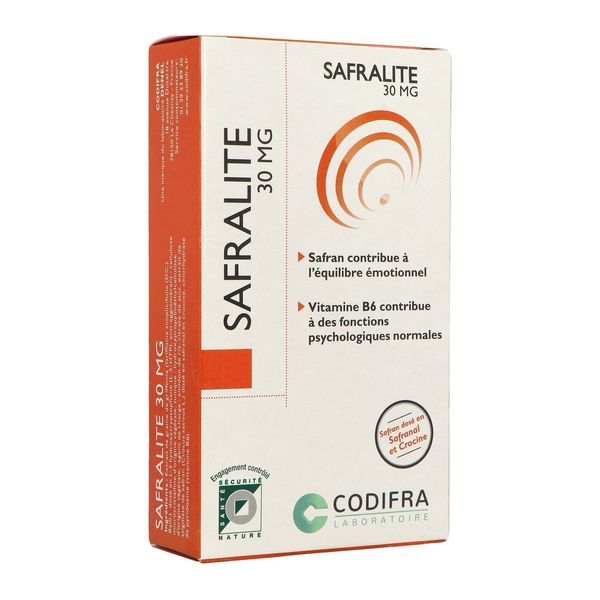 SAFRALITE 30 MG Gélule, complément alimentaire régulateur de l'humeur, bt 28