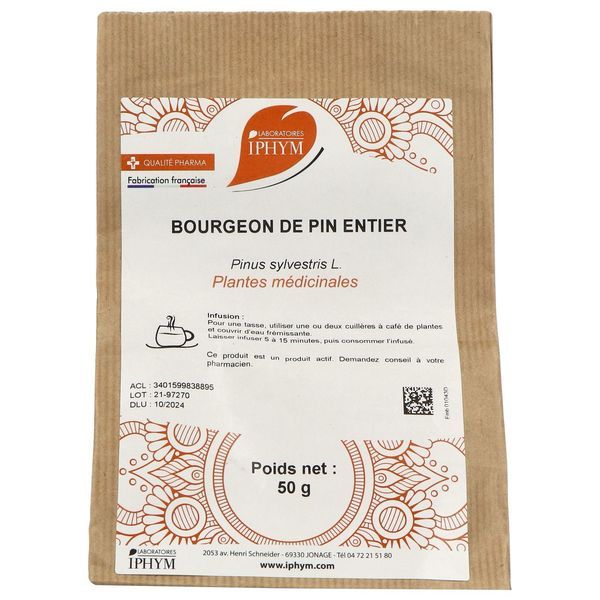 PIN SYLVESTRE BOURGEON IPHYM Bourgeon de pin sylvestre, vrac, entier, sac 50 g