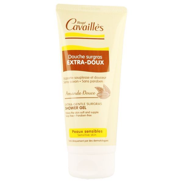 ROGE CAVAILLES EXTRADOUX DOUCHE SURGRAS Gel douche extradoux, amande douce, tube 200 ml