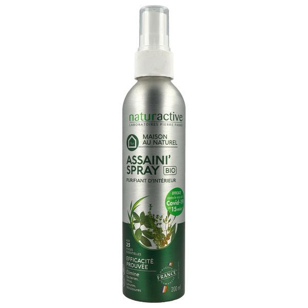 NATURACTIVE BIO ASSAINI'SPRAY Spray purifiant d'intérieur aux 25 huiles essentielles, vapo 200 ml