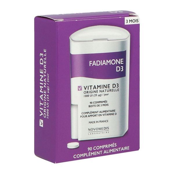 FADIAMONE D3 Comprimé, complément alimentaire d'origine naturelle, bt 90