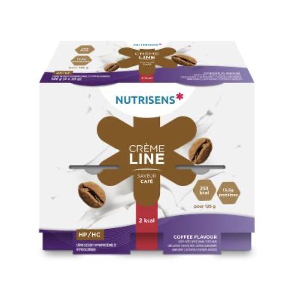 NUTRISENS CREMELINE HP HC 2 KCAL CREME DESSERT Denrée alimentaire destinée à des fins médicales spéciales, café, 125 g x 4