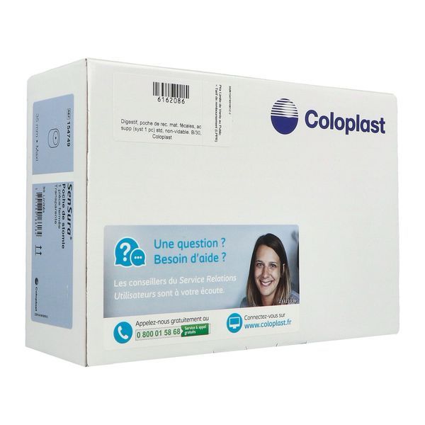 SENSURA POCHE FERMEE MAXI Poche fermée, filtre intégré, système 1 pièce, transparente, prédécoupé, diamètre 35 mm, bt 30