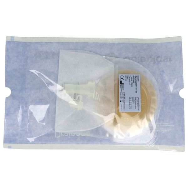 COLOPLAST DRAINAGE Poche de drainage vidangeable, système 1 pièce, à découper, stérile, maxi, capacité 500 ml (ref. 2220), bt 10