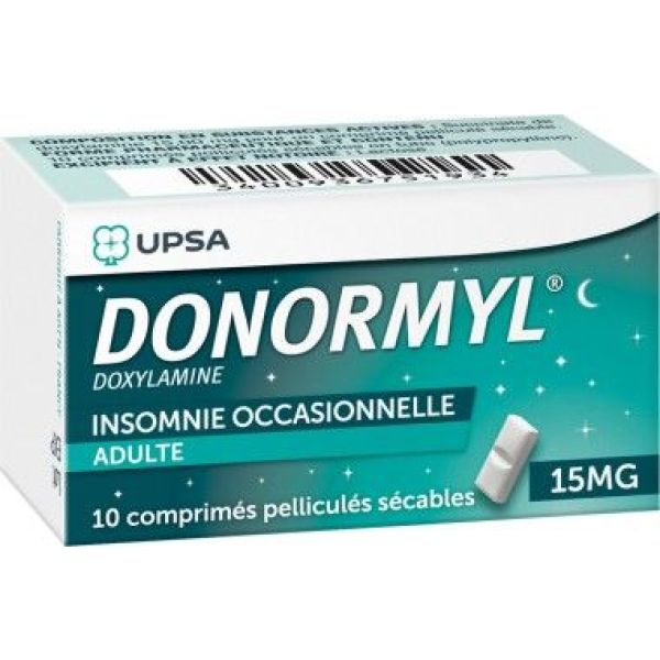 DONORMYL 15 MG COMPRIME PELLICULE SECABLE B/10