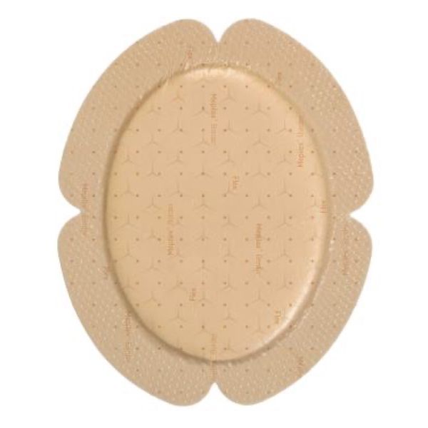 MEPILEX BORDER FLEX OVAL Pansement hydrocellulaire siliconé, bordé, flexible, stérile, forme ovale, 18 cm x 22 cm (ref. 583821), bt 10