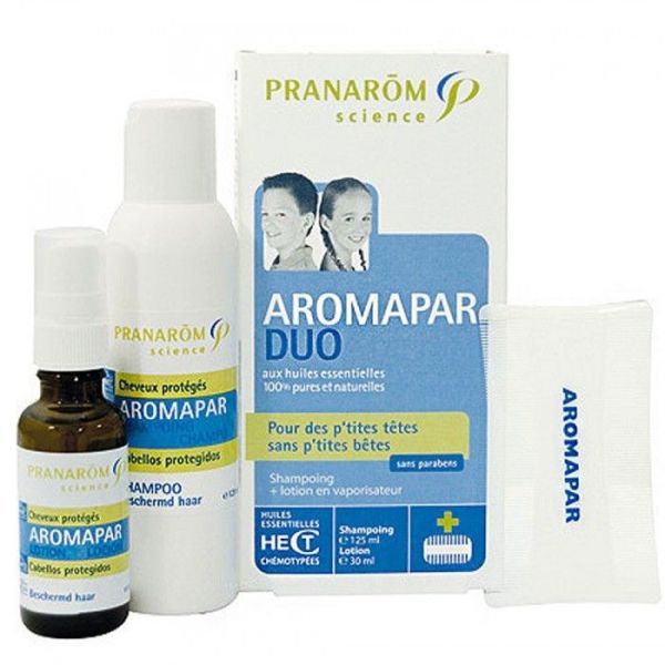 Pranarom aromapar duo shampooing 125 ml + lotion anti - poux 30 ml + peigne