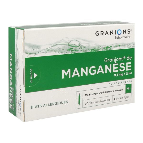 Granions De Manganese 0,1 Mg/2 Ml Solution Buvable En Ampoule B/30