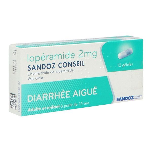 LOPERAMIDE SANDOZ CONSEIL 2 MG GELULE B/12
