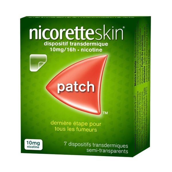 NICORETTESKIN Dispositif transdermique 10 mg/16 heures, boîte 7 sachets