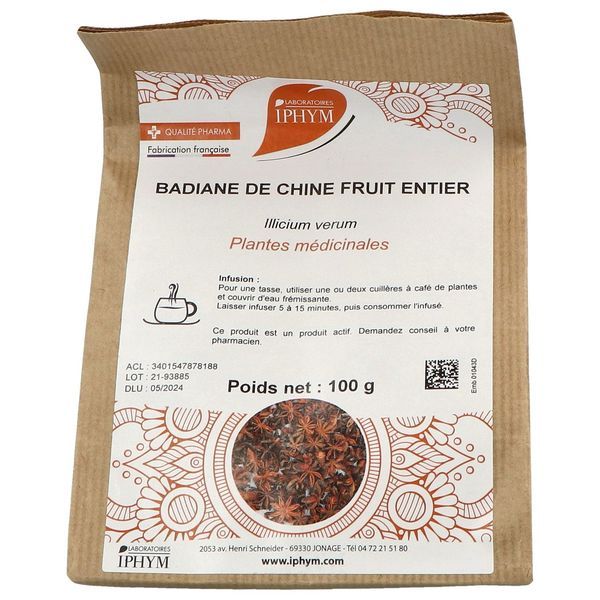 BADIANE DE CHINE IPHYM Fruit de badiane de Chine, vrac, sac 100 g
