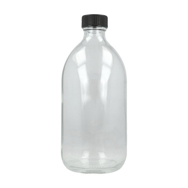 FLACONS GRAVIS Flacon rond en verre blanc, 1 l, 8 flacons