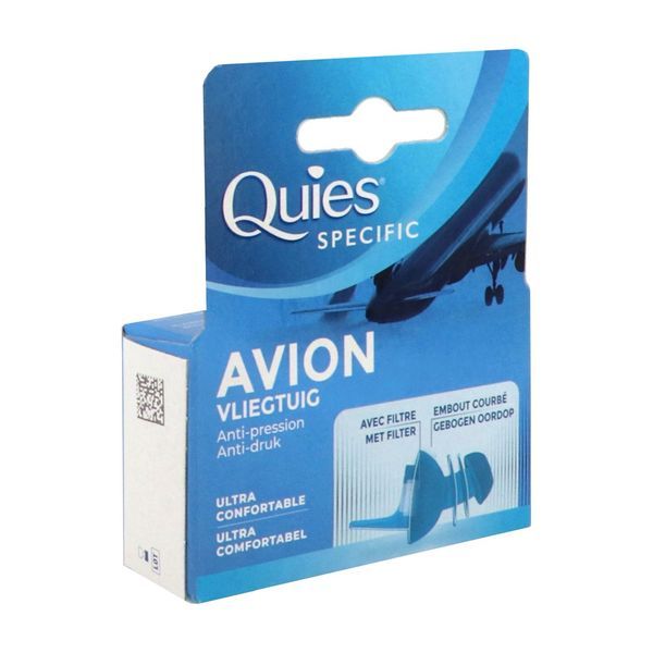 Quies Protection auditive avion 1 paire réutilisable