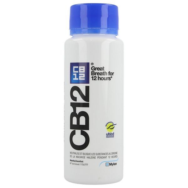 CB12 BAIN DE BOUCHE Bain de bouche fluoré, arôme menthe, fl 250 ml