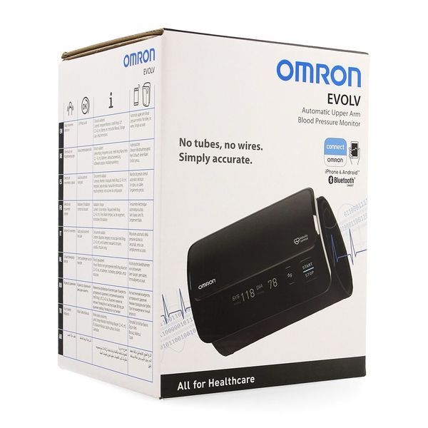 OMRON EVOLV HEM-7600T-E Autotensiomètre automatique électronique, connecté, bras, unité