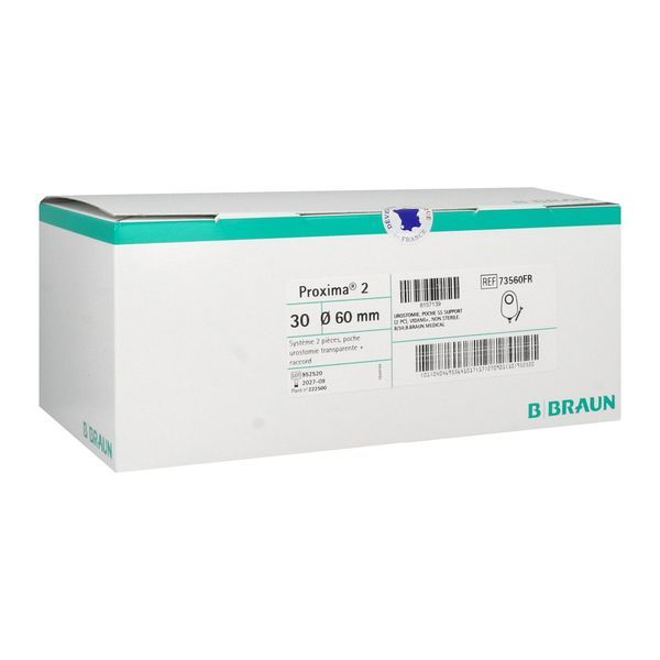 PROXIMA 2 POCHE UROSTOMIE TRANSPARENT 60 MM BT 30