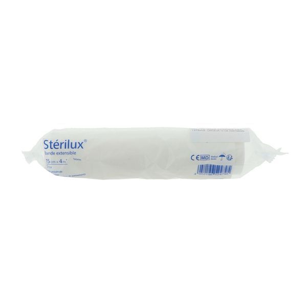 STERILUX Bande extensible pour pansement, 4 m à l'étirage x 15 cm (ref. 241606/1), unité