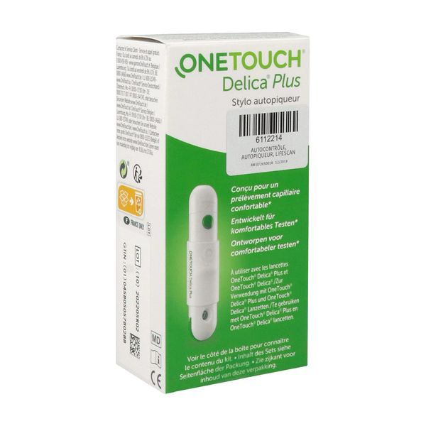 ONETOUCH DELICA PLUS Stylo autopiqueur pour prélèvement sanguin indolore, unité