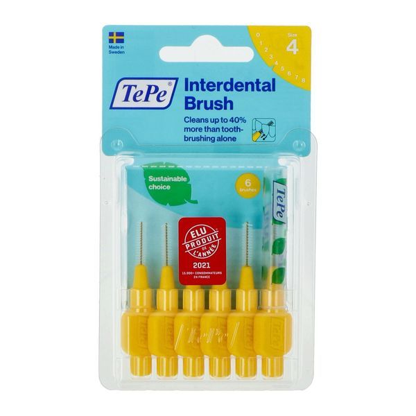 Tepe Interdental Brush 0,7Mm Jaune (Brossette Interdentaire) Bros/Dent 6
