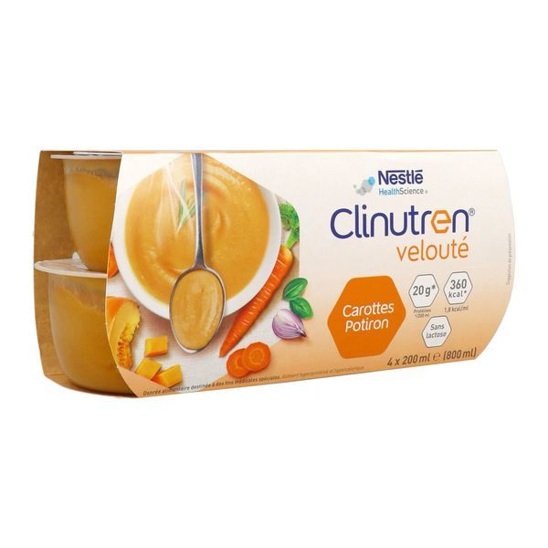 CLINUTREN VELOUTE DADFMS, carottes potiron, 200 ml x 4