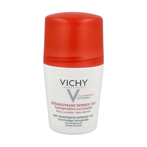 VICHY DEODORANT DETRANSPIRANT INTENSIF 72 H BILLE Roll'on déodorant détranspirant, traitement intensif 72 H, fl 50 ml
