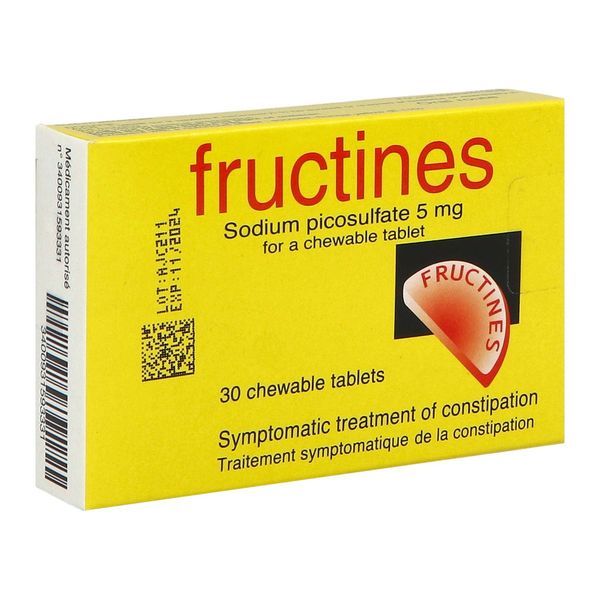 FRUCTINES AU PICOSULFATE DE SODIUM Comprimé à sucer 5 mg, boîte 30