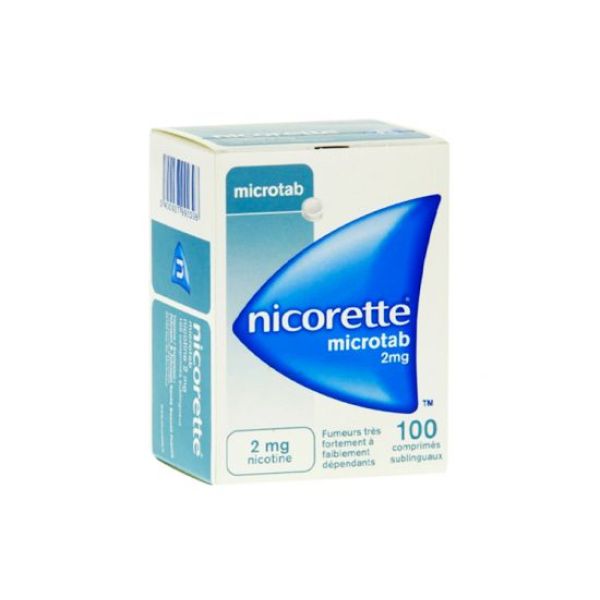 Nicorette Microtab 2 Mg (Nicotine) Comprimes Sublinguaux Avec Etui B/100
