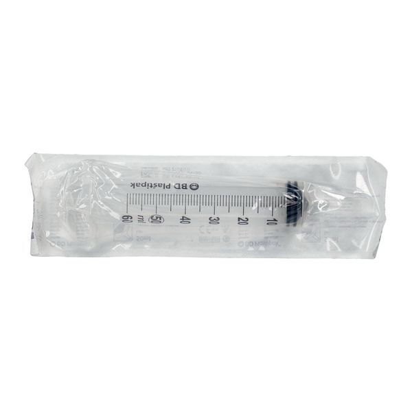 PLASTIPAK SANS AIGUILLE Seringue 3 pièces à usage unique, stérile, à cône Luer excentré, 50 ml, graduée en 1 ml (ref. H851.ES), unité