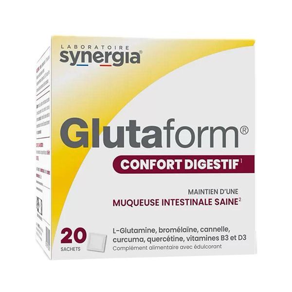 GLUTAFORM Sachet, complément alimentaire à base de glutamine, plantes, vitamine, bt 20