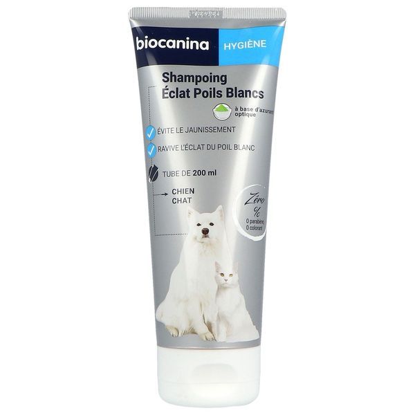 Biocanina Shampooing Eclat Poils Blancs Flacon 200 Ml 1