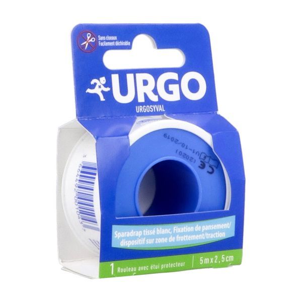 URGOSYVAL Sparadrap tissé, blanc, 5 m x 2,5 cm (ref. 556732), unité