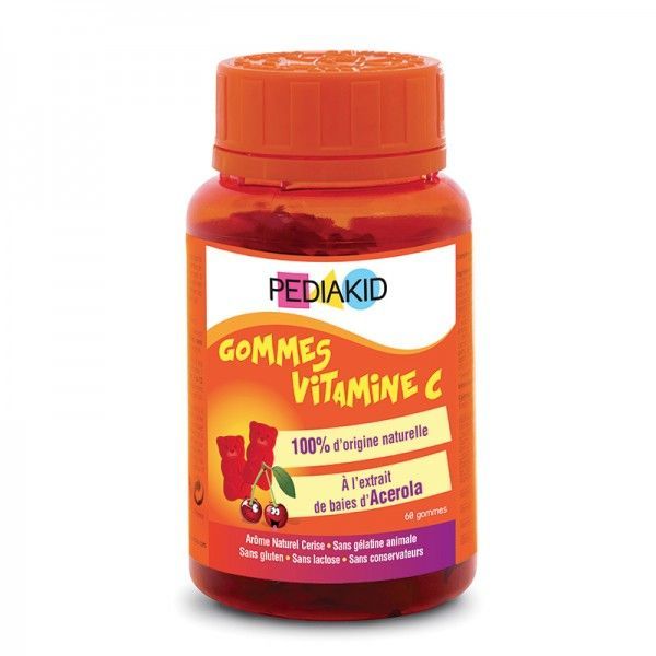 Pediakid Pediakid gommes vitamine C cerise - pilulier 60 oursons