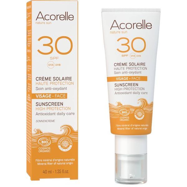 Acorelle Crème solaire visage SPF 30 BIO - 40 ml