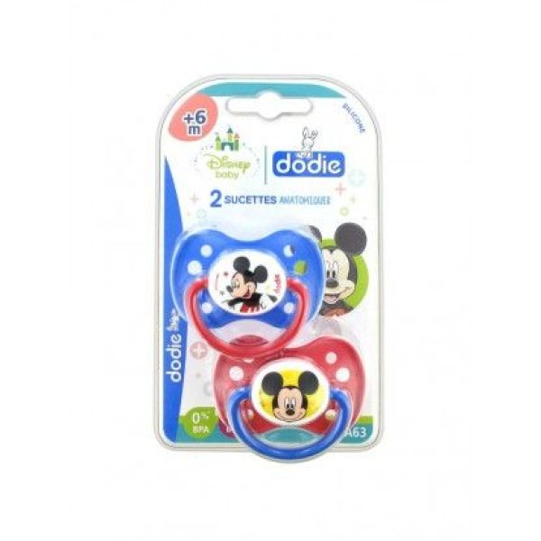 Dodie Sucette Anatomique Silicone Disney Mickey A63 Boite +6 Mois 1