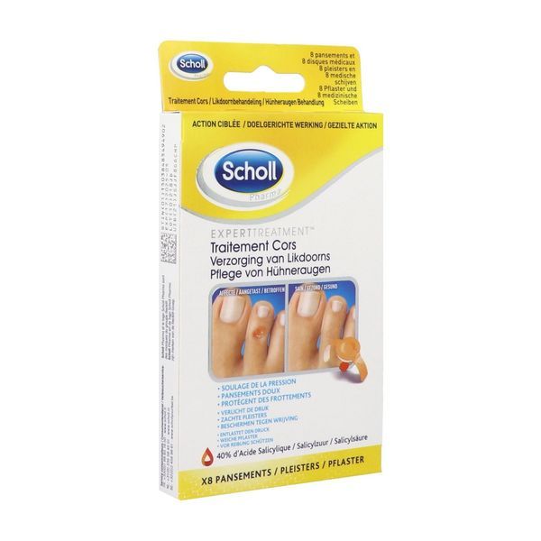Scholl Pansements Coricides Pour Cors 8Pansements+8Disques Pans Disq 16