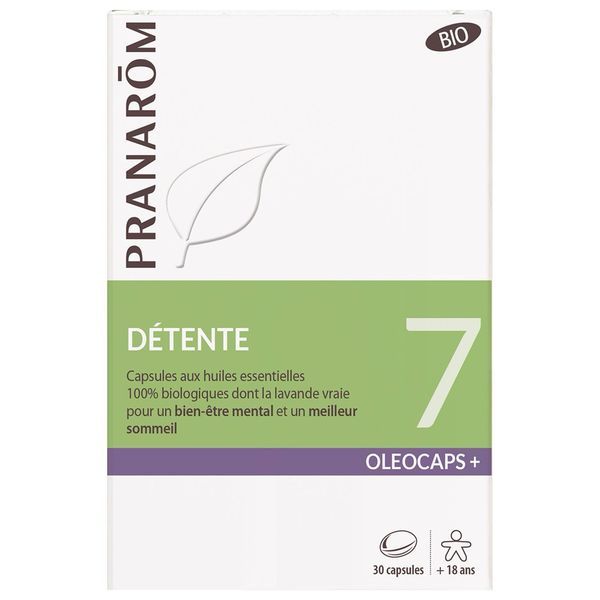 Pranarôm Oléocaps+ 7 Détente Bio 30 Capsules